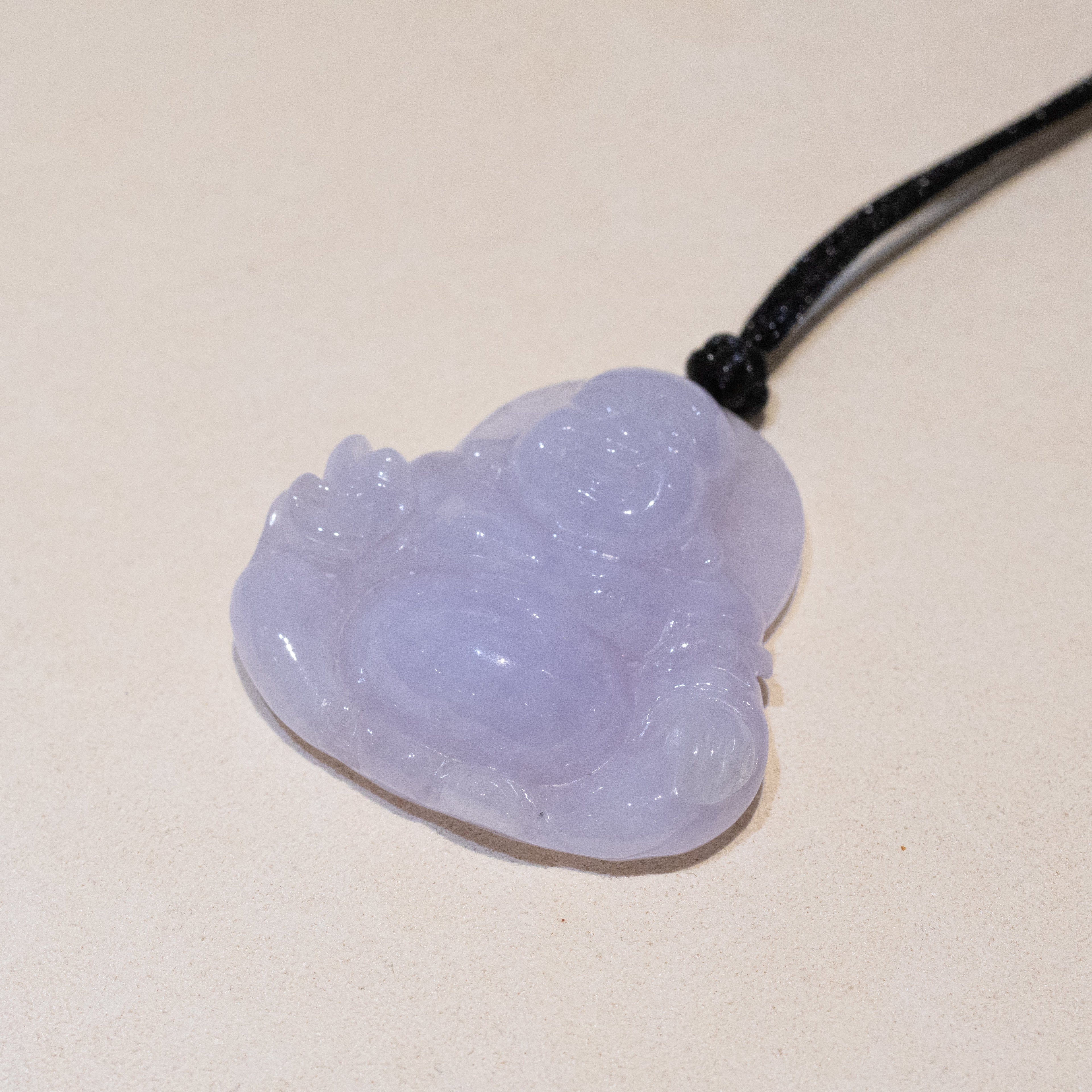 Genuine Purple Jade Buddha Pendant - Symbol of Peace and Serenity