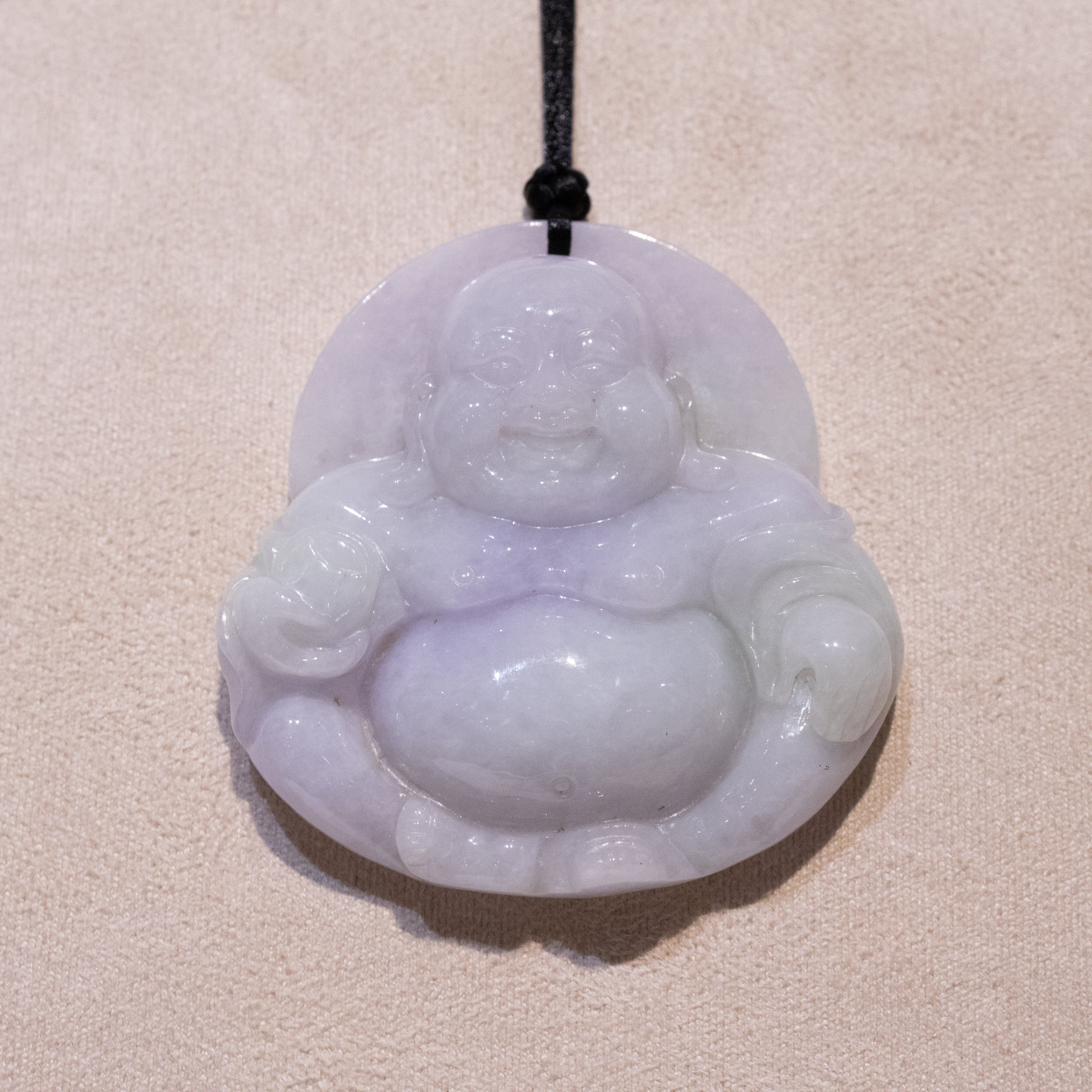 Genuine Purple Jade Buddha Pendant - Symbol of Peace and Serenity
