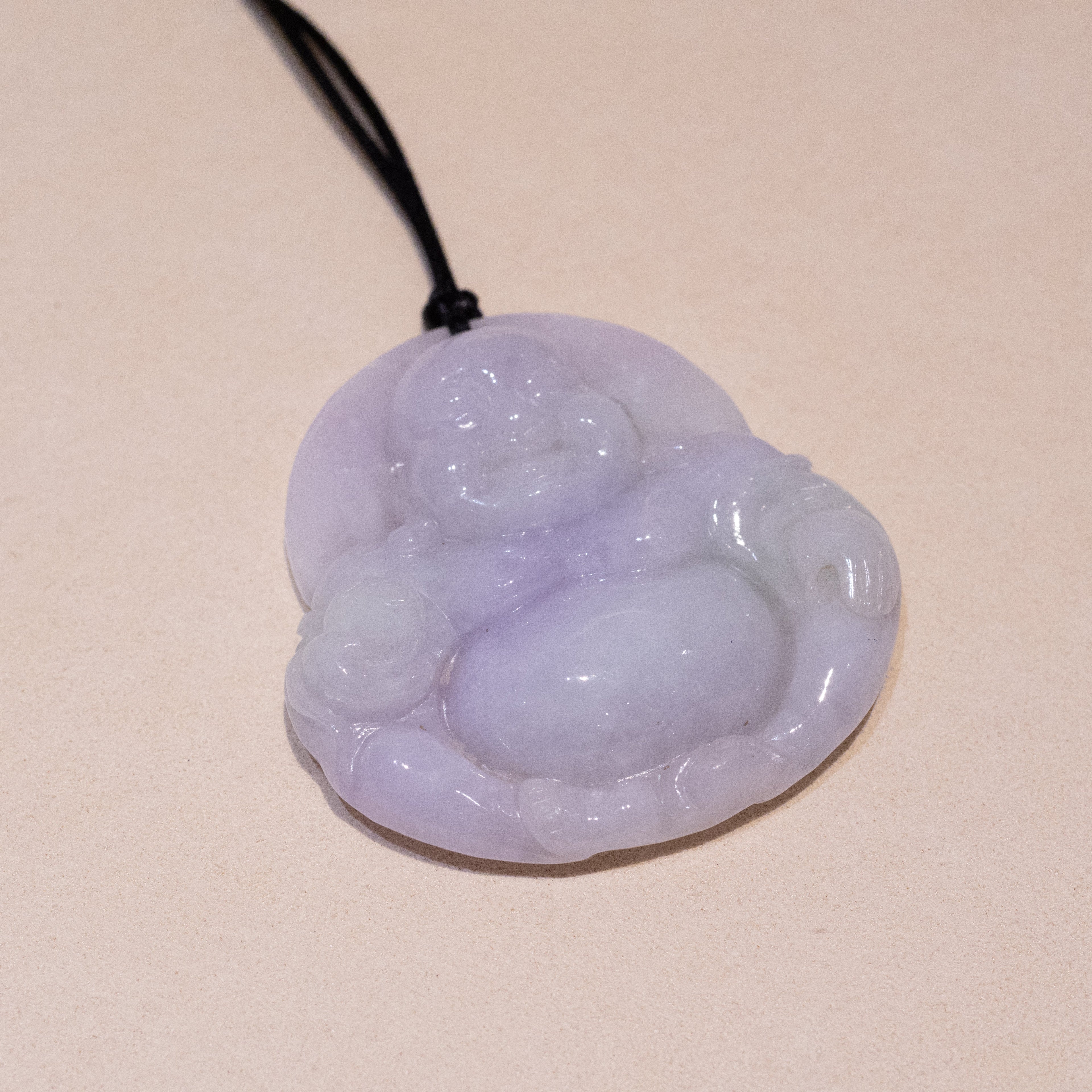 Genuine Purple Jade Buddha Pendant - Symbol of Peace and Serenity