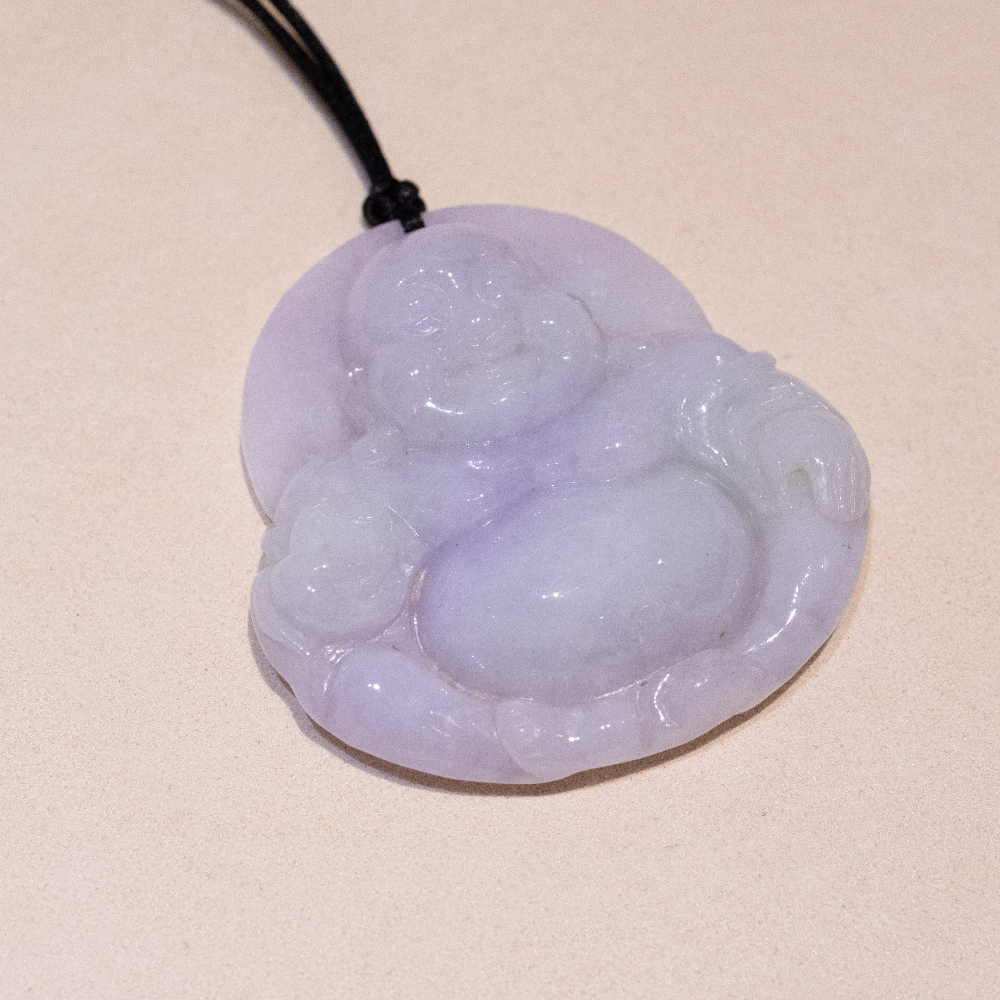 Genuine Purple Jade Buddha Pendant - Symbol of Peace and Serenity