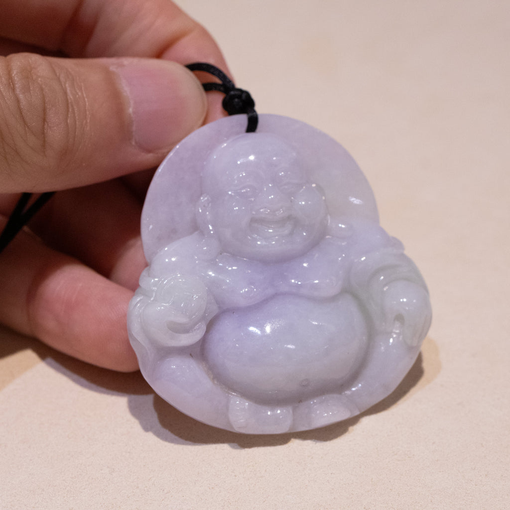 Genuine Purple Jade Buddha Pendant - Symbol of Peace and Serenity