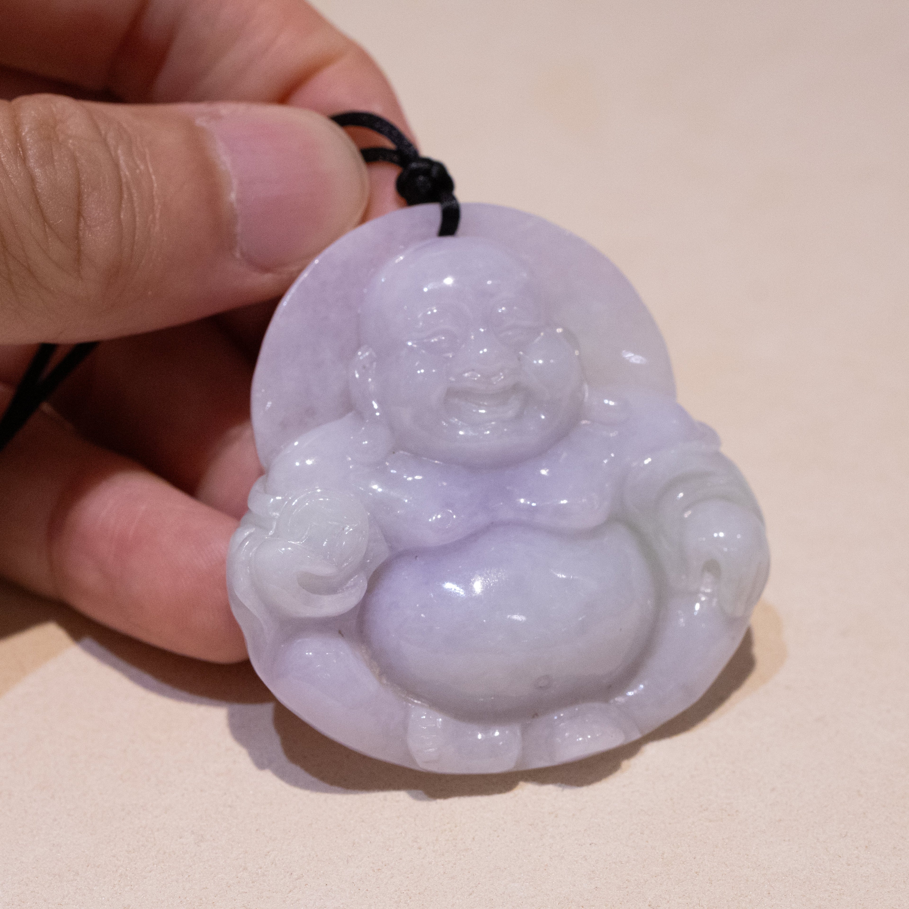Genuine Purple Jade Buddha Pendant - Symbol of Peace and Serenity