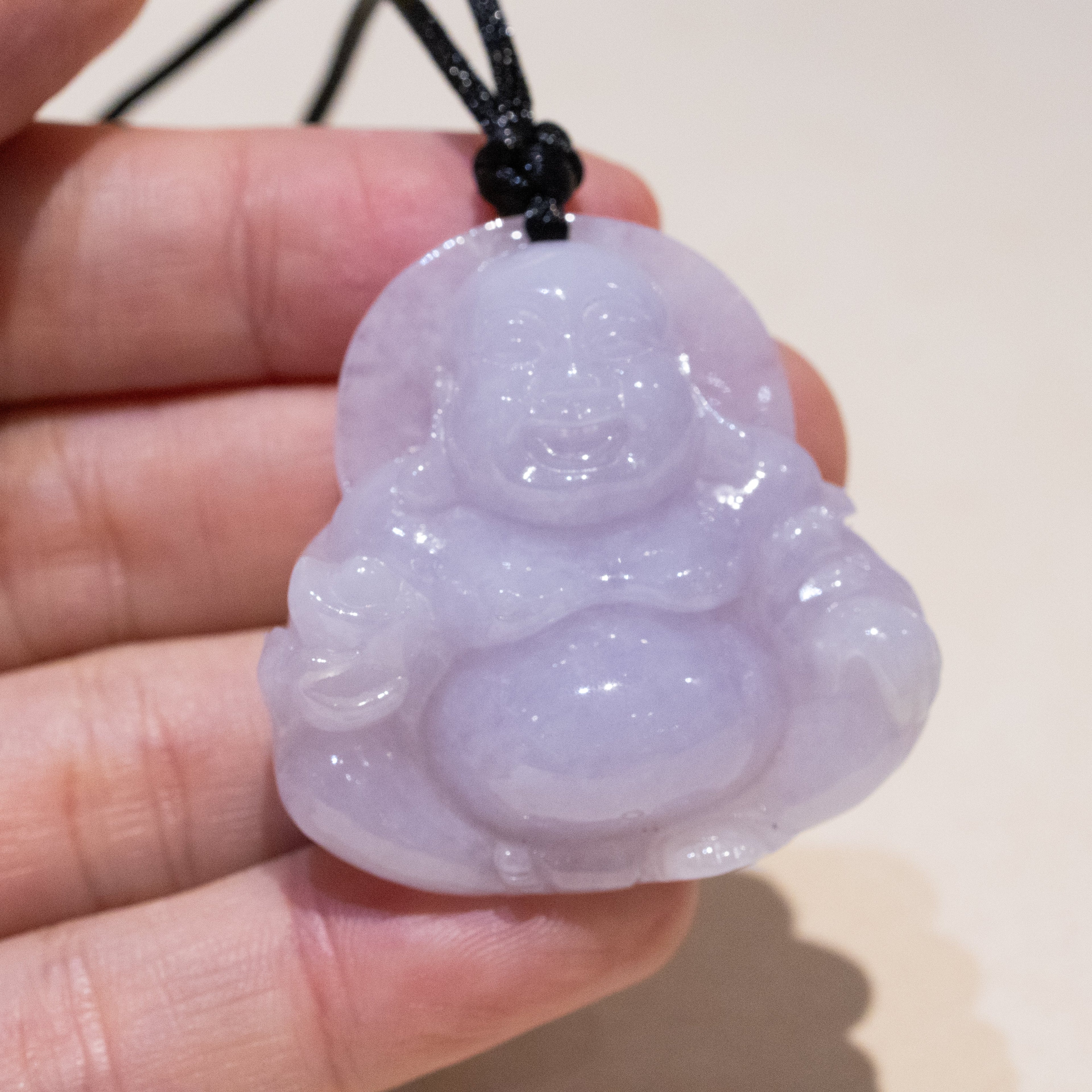 Genuine Purple Jade Buddha Pendant - Symbol of Peace and Serenity