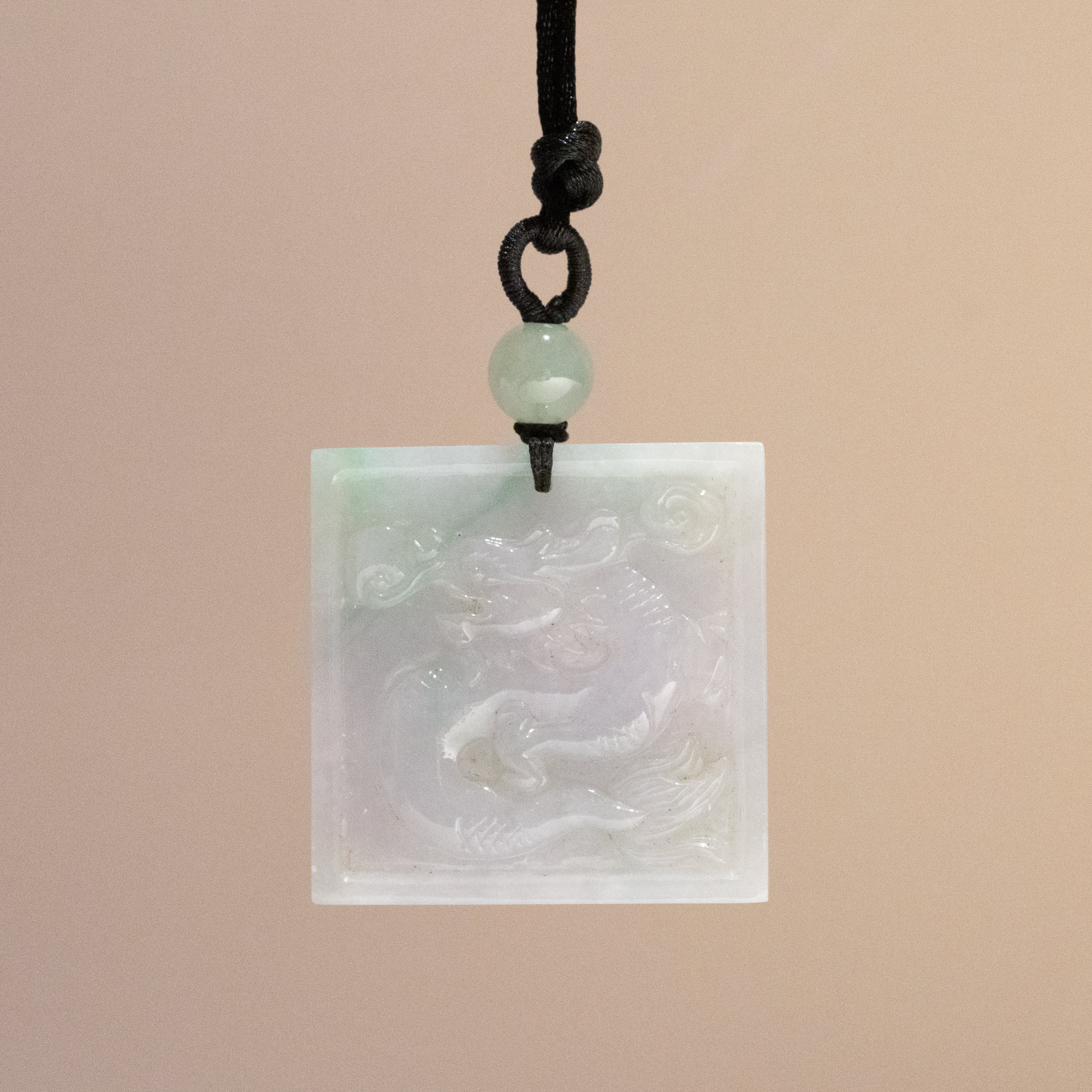 Carved Dragon Jade Pendant Natural Untreated Burmese Jade