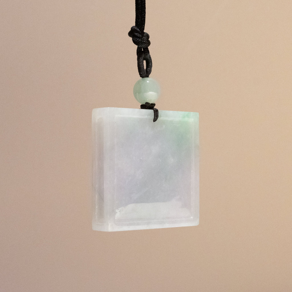 Carved Dragon Jade Pendant Natural Untreated Burmese Jade