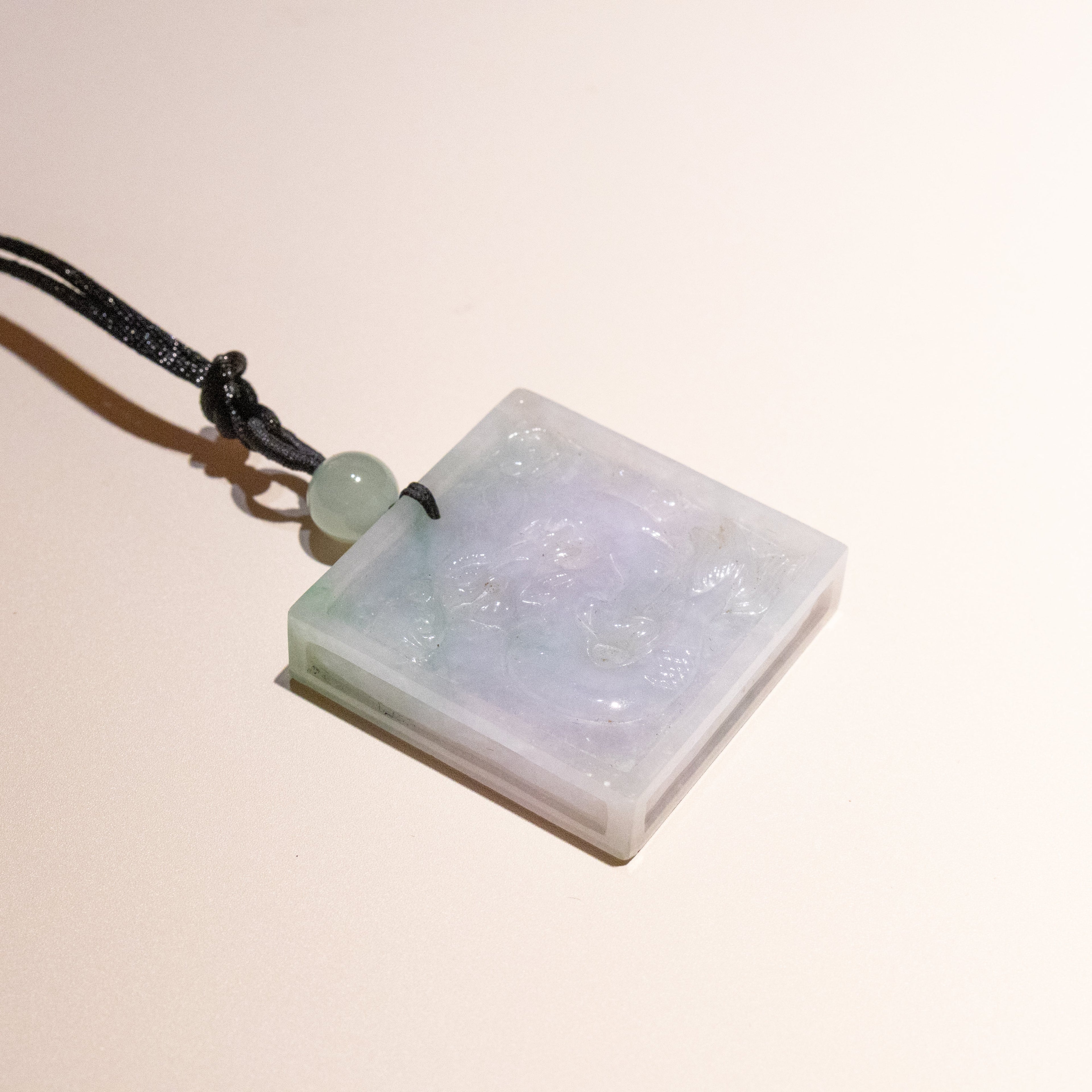 Carved Dragon Jade Pendant Natural Untreated Burmese Jade