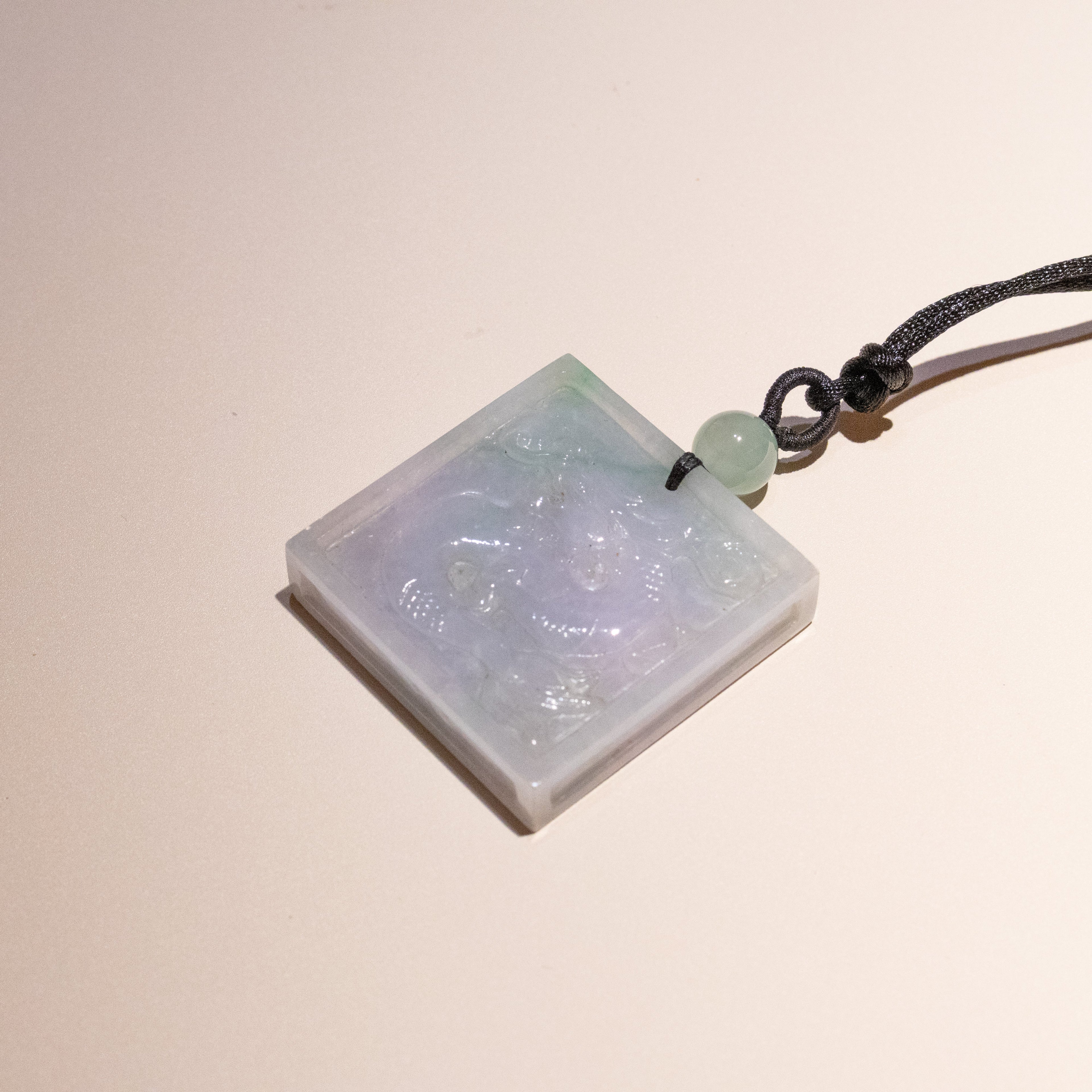 Carved Dragon Jade Pendant Natural Untreated Burmese Jade