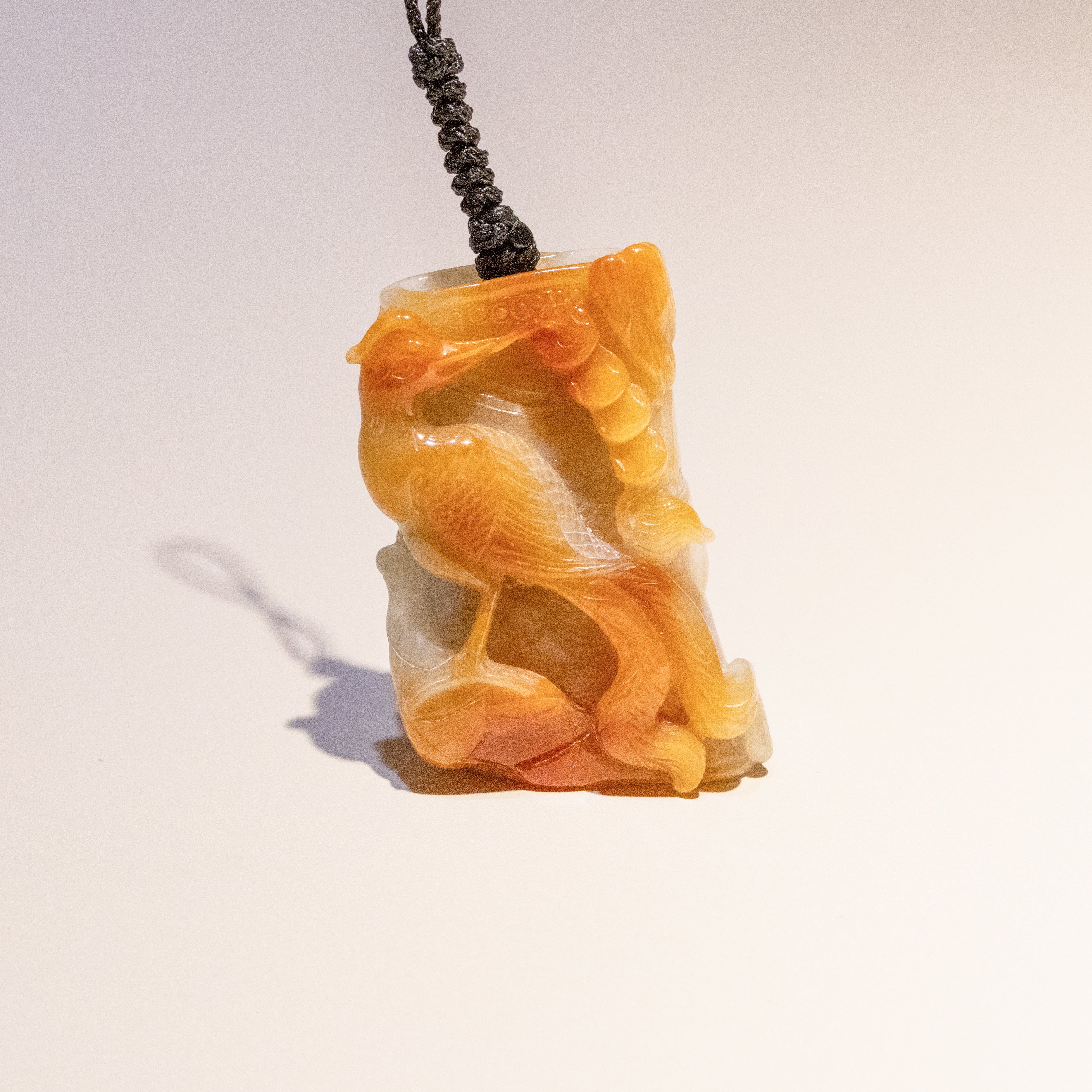 Carved Dragon Jade Pendant Natural Untreated Burmese Jade