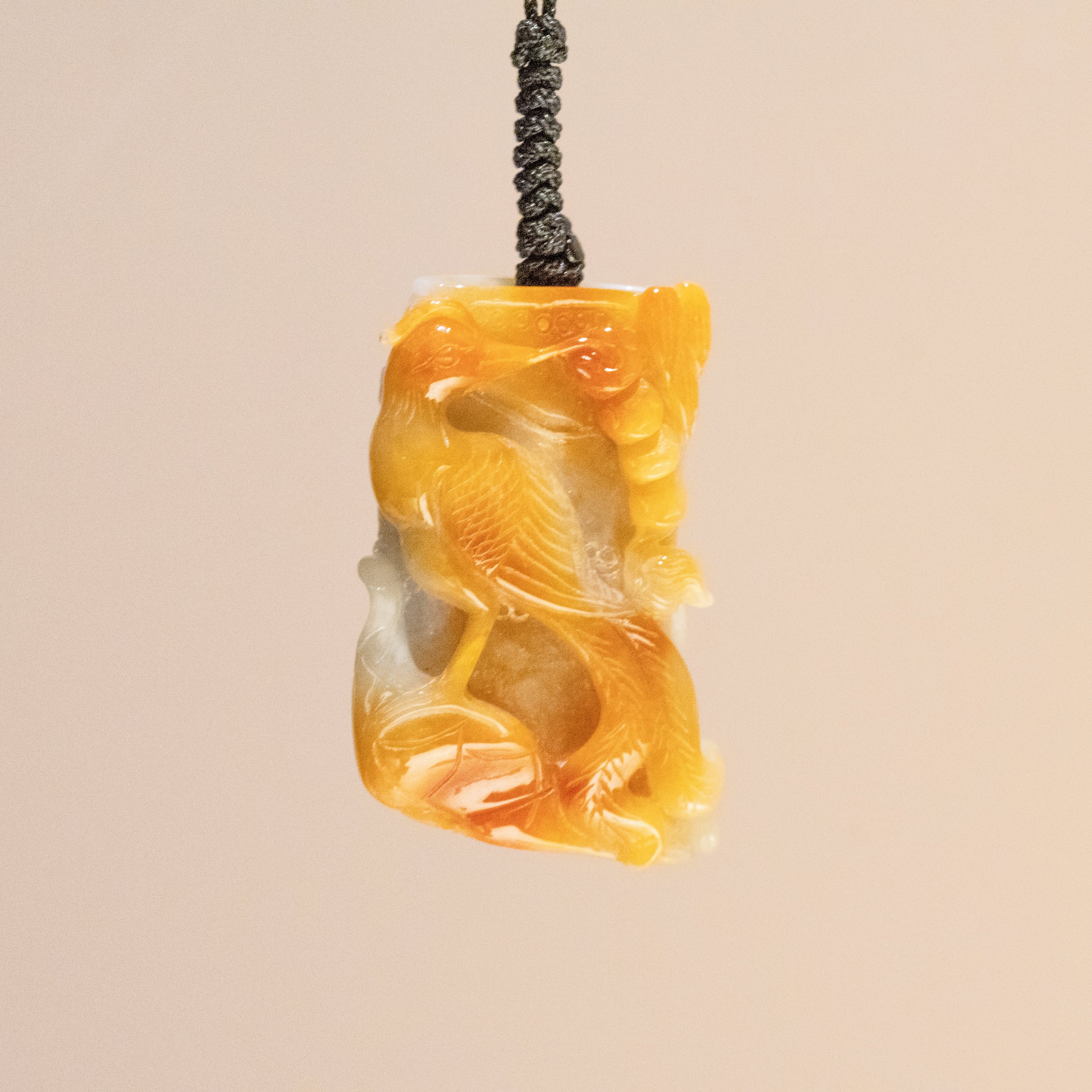 Carved Dragon Jade Pendant Natural Untreated Burmese Jade