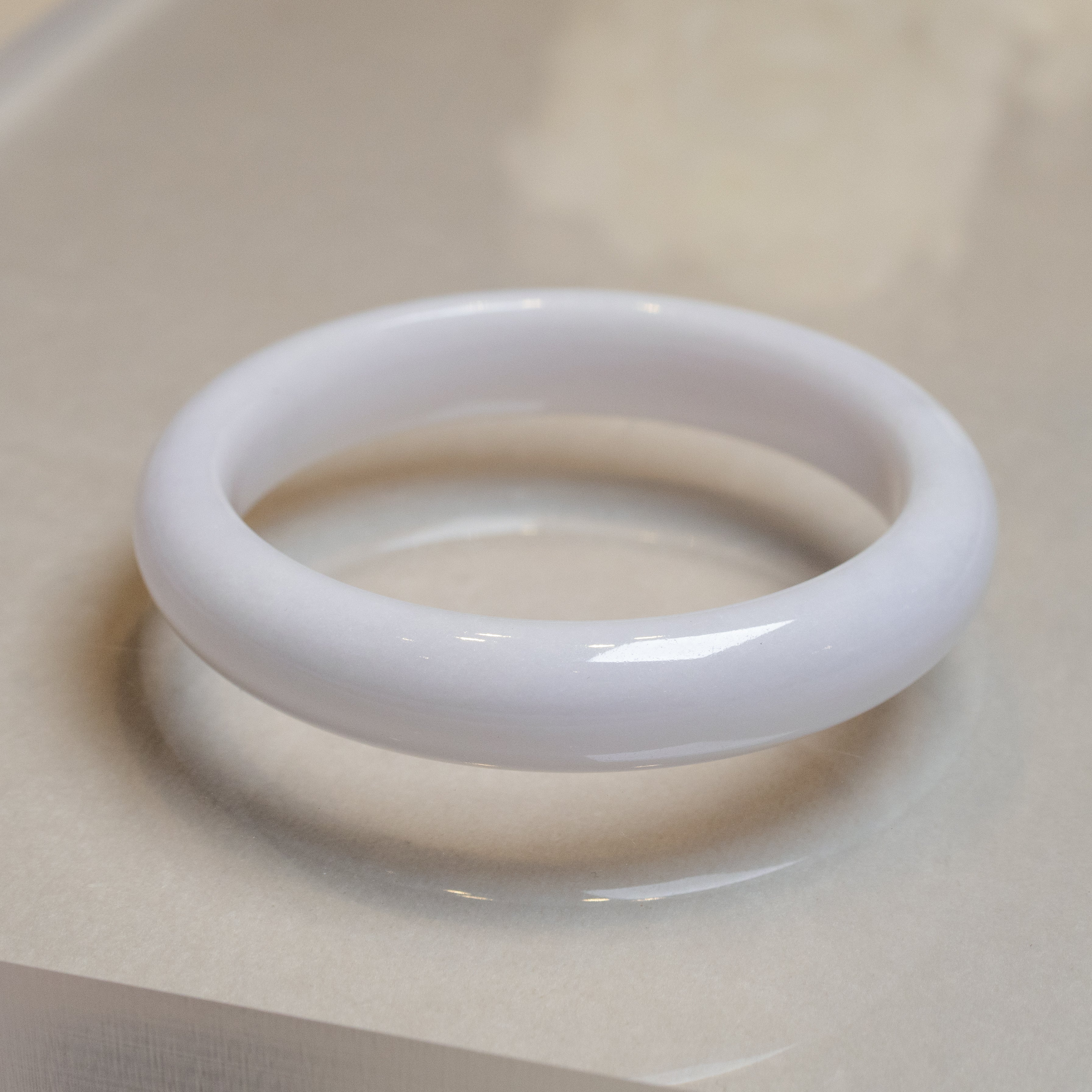 55.6mm Natural Jadeite Real Jade Round Bangle Bracelet