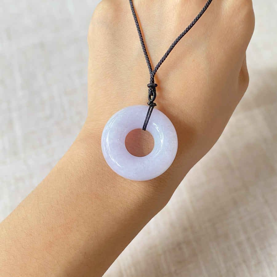 Gransky Jewellery Intense Purple Type-A Jadeite Donut Pendant 31mm