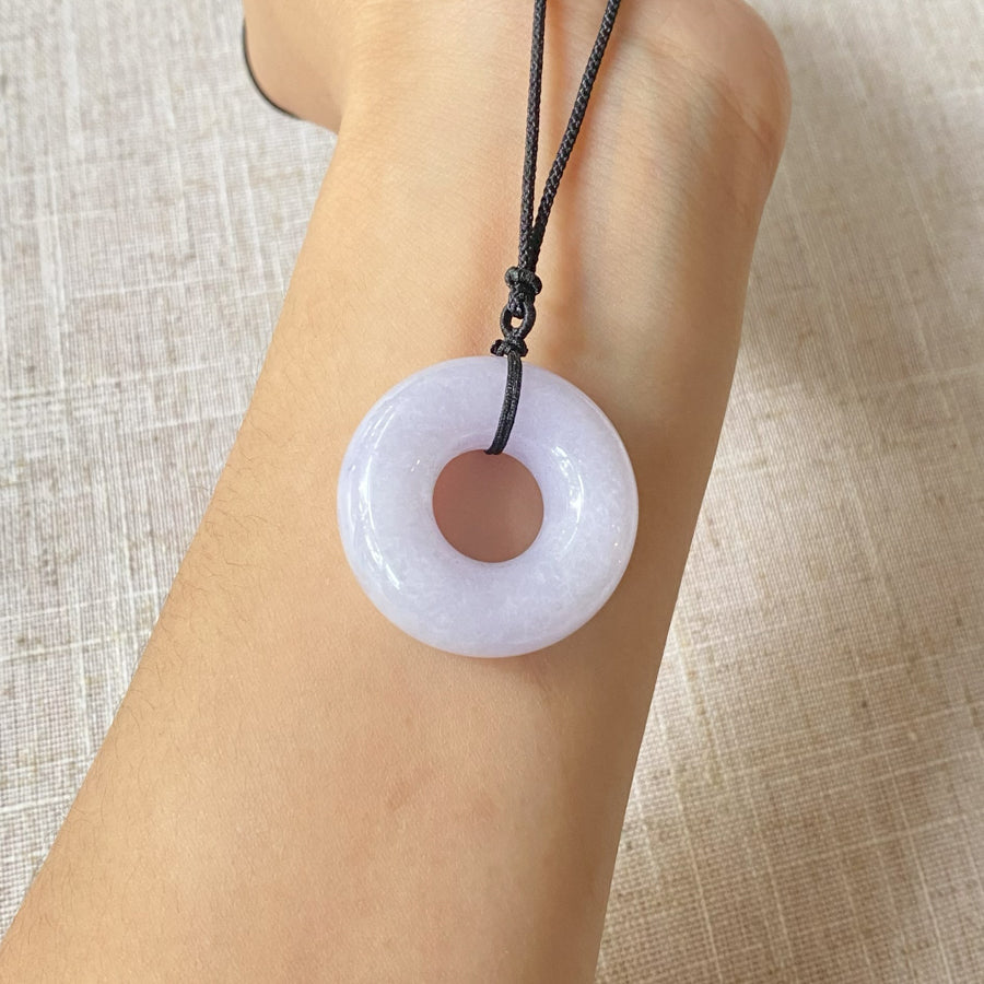 Gransky Jewellery Intense Purple Type-A Jadeite Donut Pendant 31mm