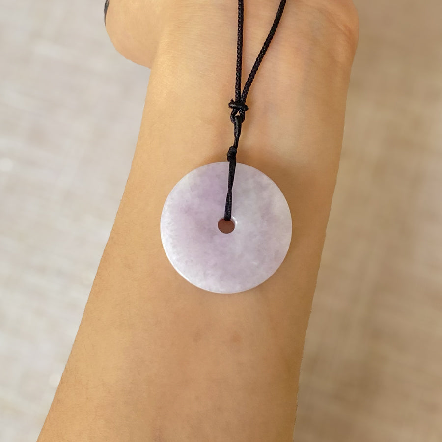 Type A Lucky Round Jadeite Pendant Unique Christmas Gift