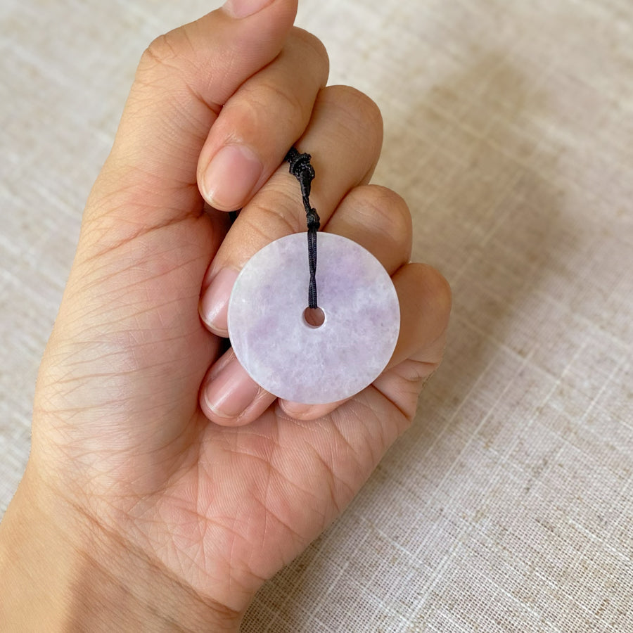 Type A Lucky Round Jadeite Pendant Unique Christmas Gift