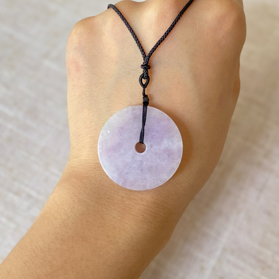 Type A Lucky Round Jadeite Pendant Unique Christmas Gift