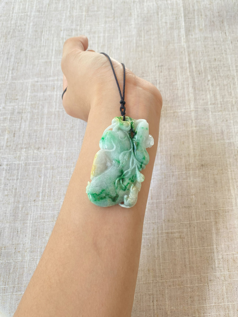 Gransky Handmade Jewelry Beautiful Lotus Jade Pendant Gift for Women