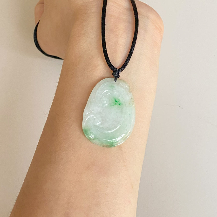 Gransky Handmade Jewelry Dainty Ruyi Jade Pendant Gift
