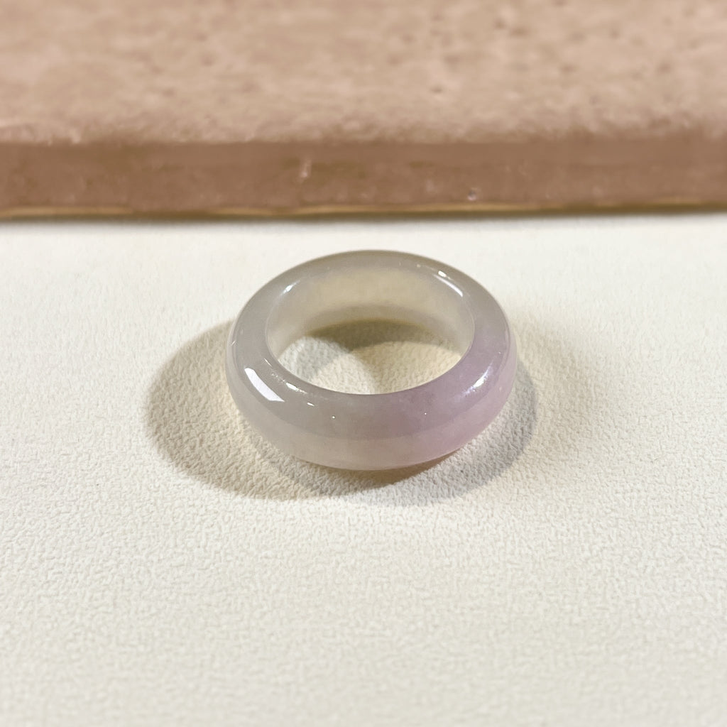 Gransky Untreated Smooth Purple Jade Ring