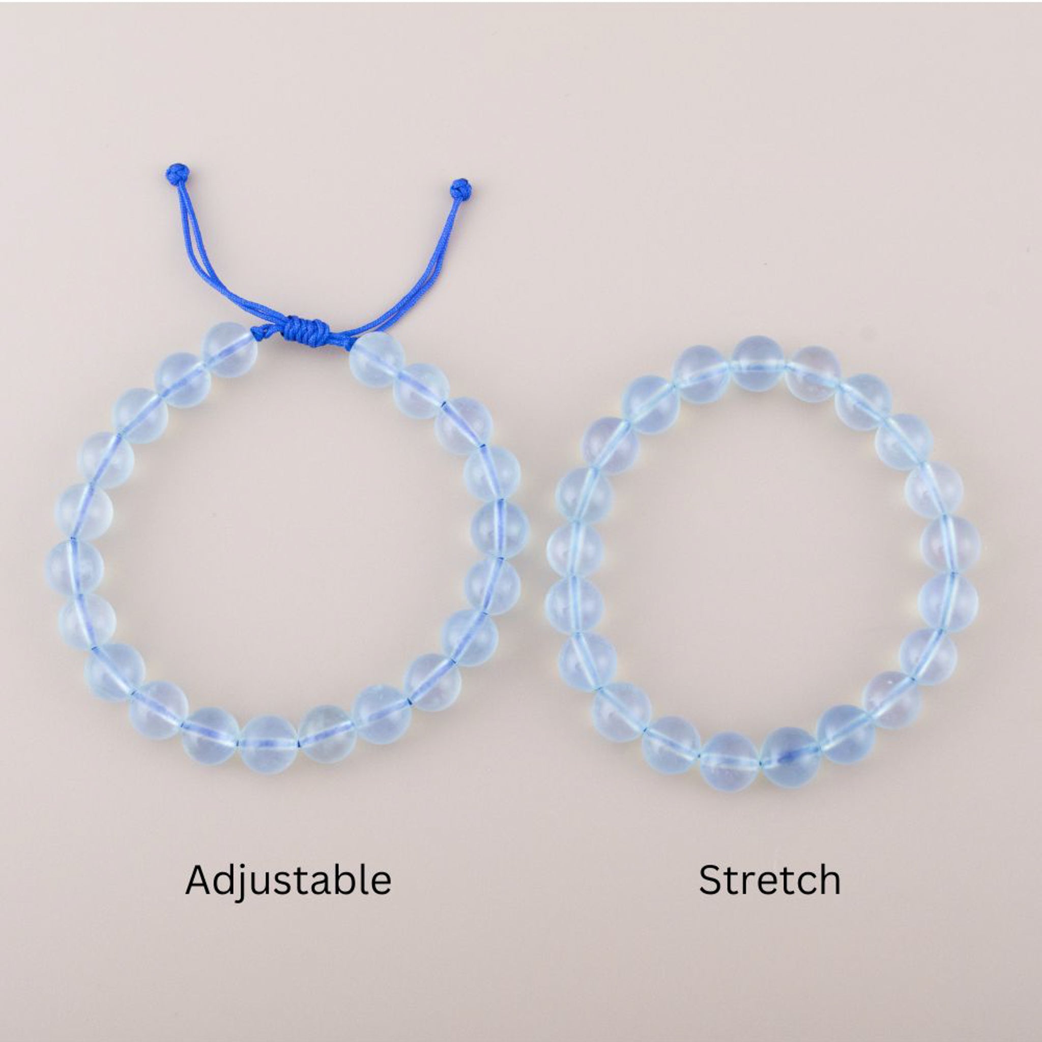 Acquamarine Beaded Bracelets 8mm 9mm