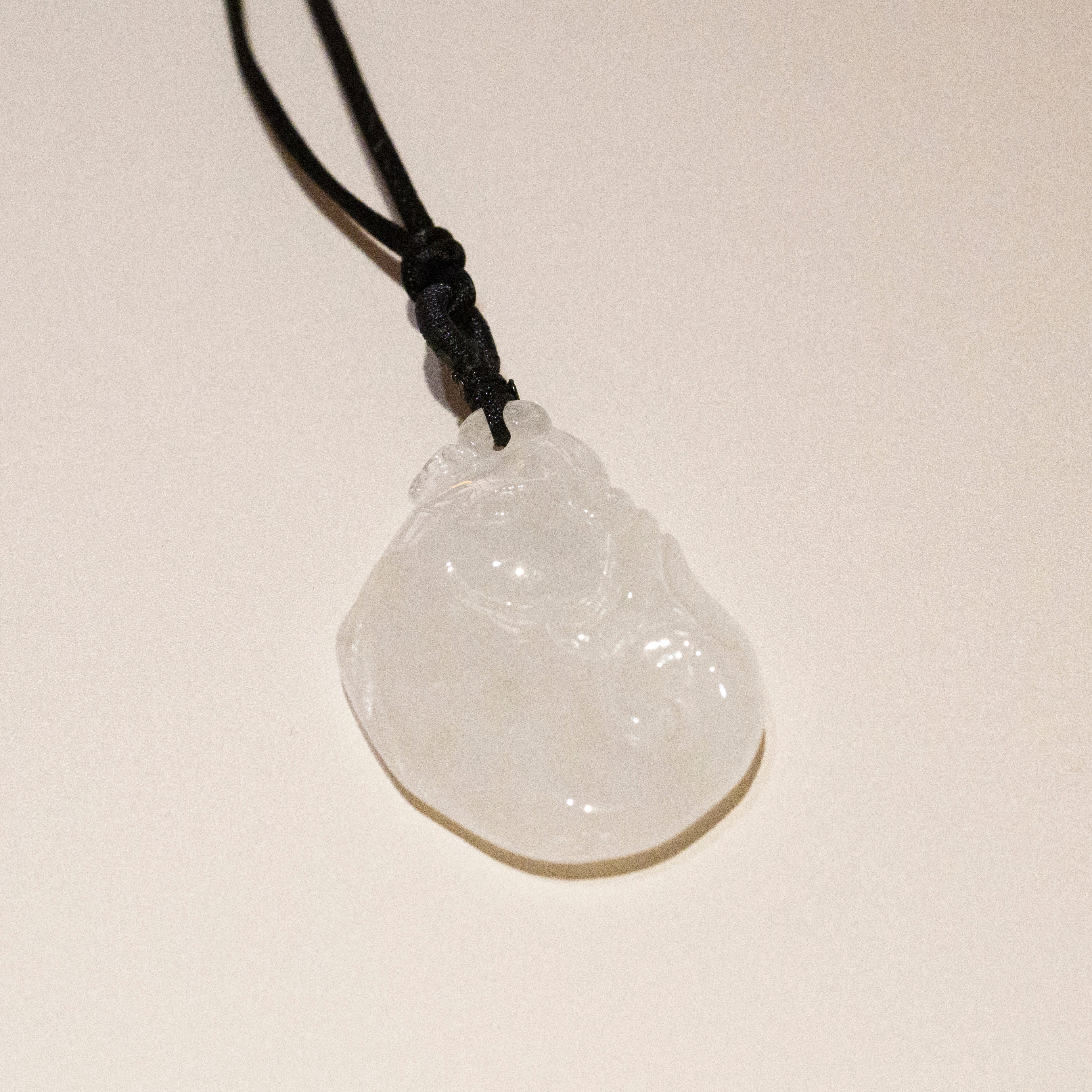 Ruyi White Jade Pendant – Natural Burmese Jadeite