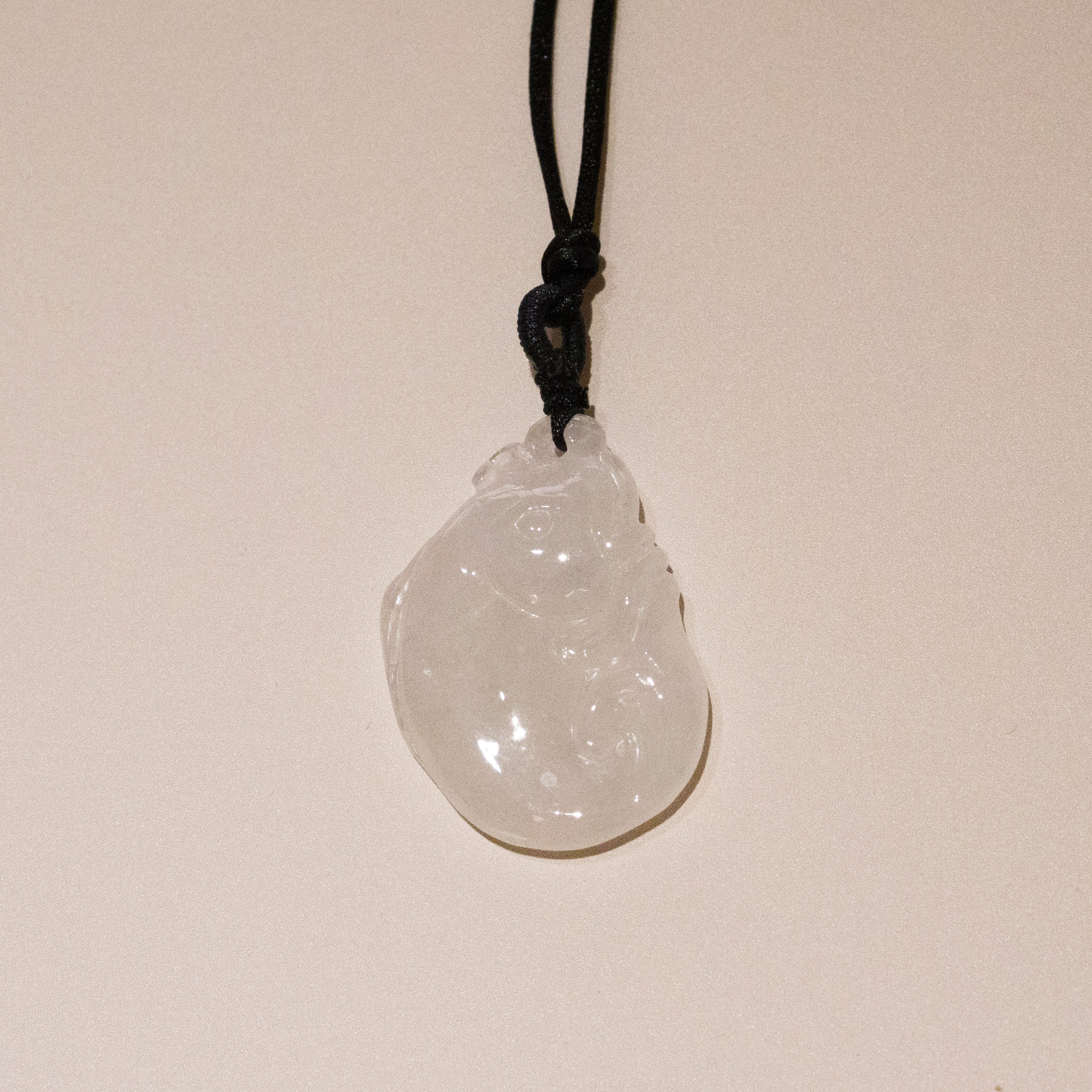 Ruyi White Jade Pendant – Natural Burmese Jadeite