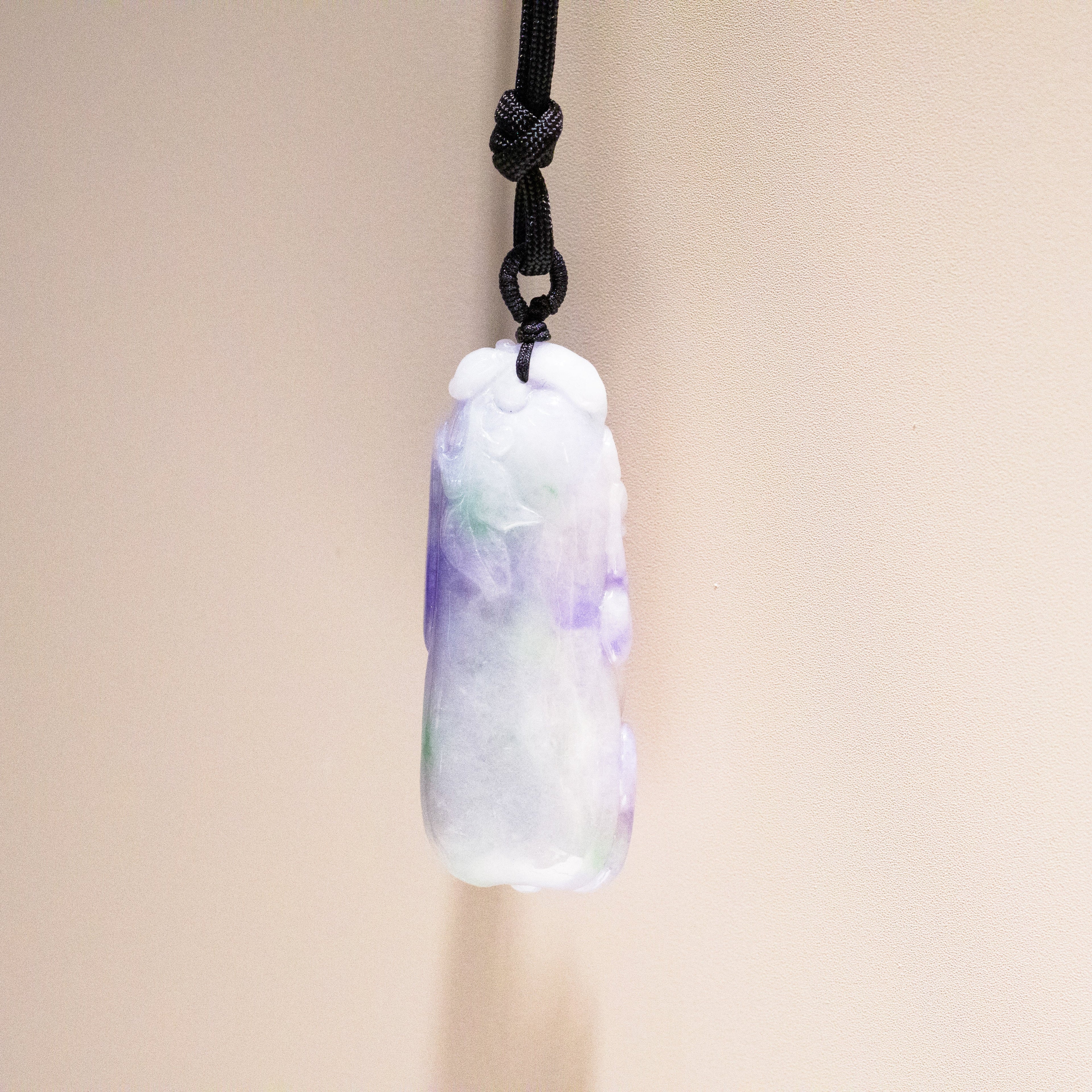 Handcrafted Pepper Shape Purple Jade Pendant Necklace