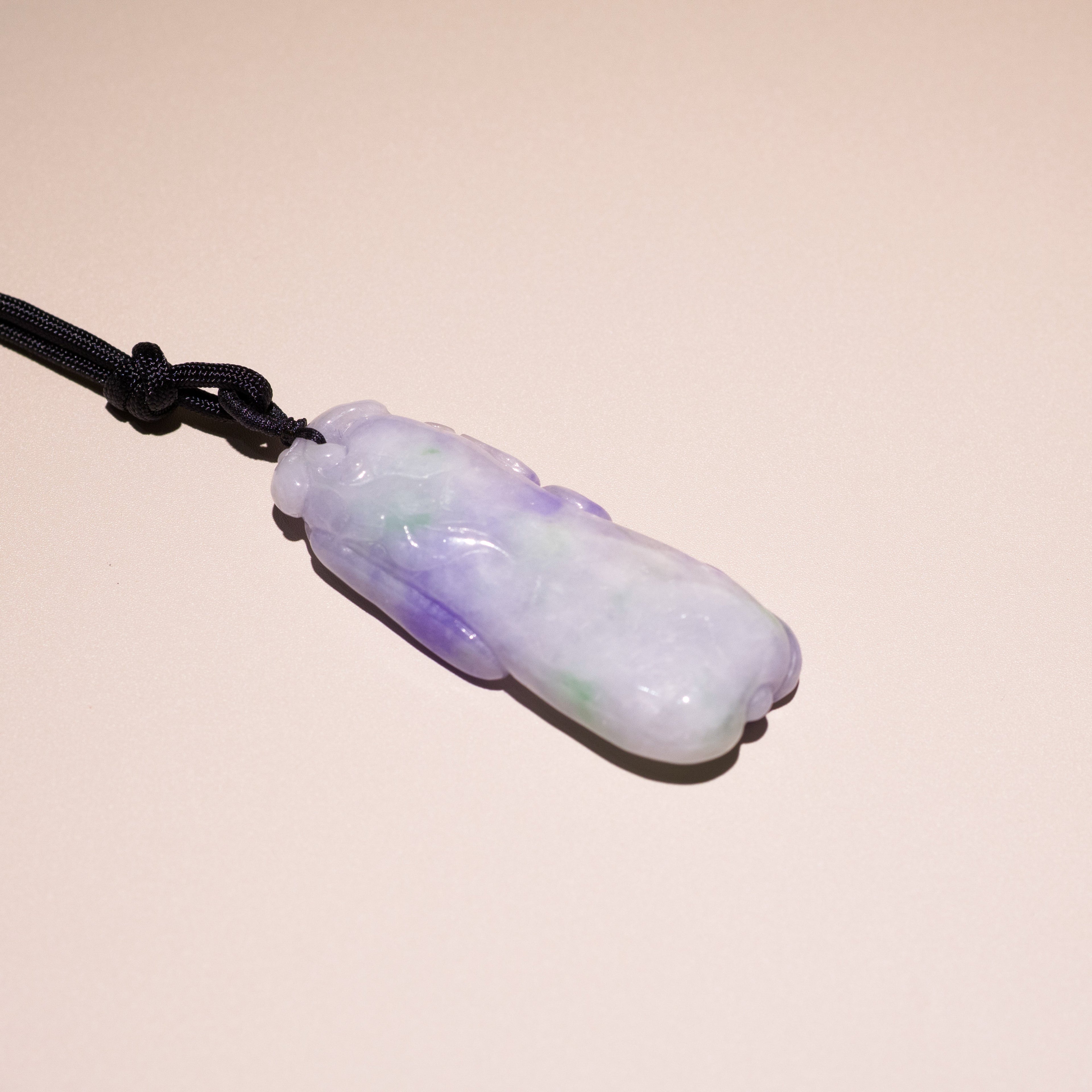 Handcrafted Pepper Shape Purple Jade Pendant Necklace