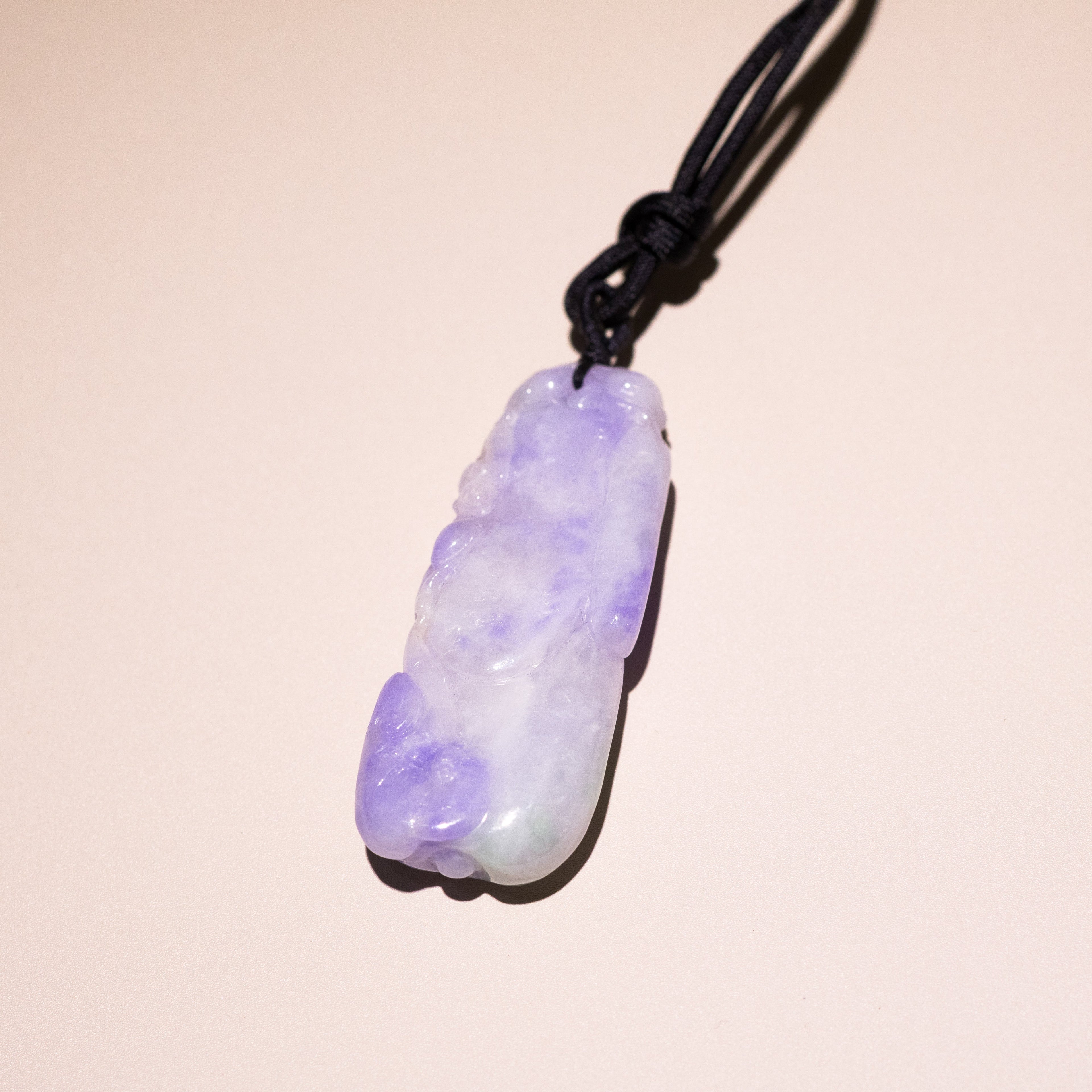 Handcrafted Pepper Shape Purple Jade Pendant Necklace