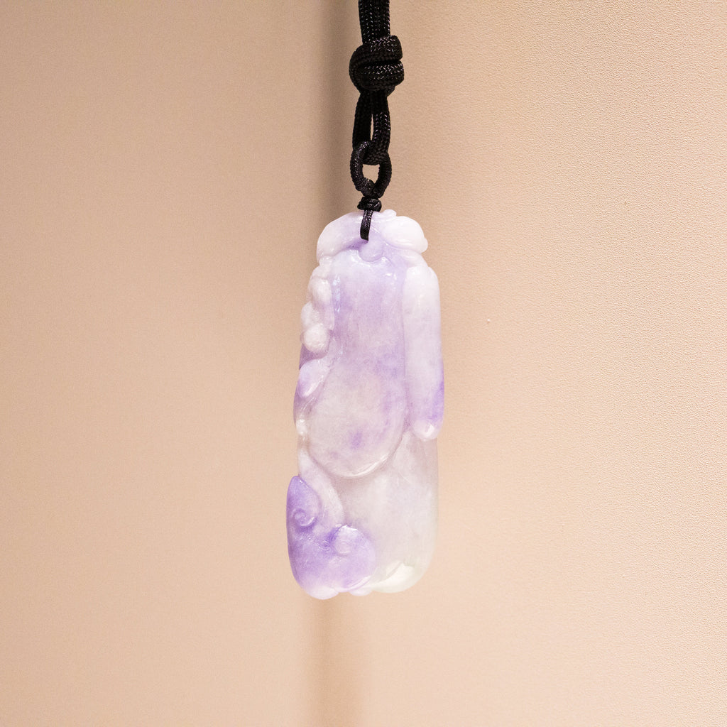Handcrafted Pepper Shape Purple Jade Pendant Necklace