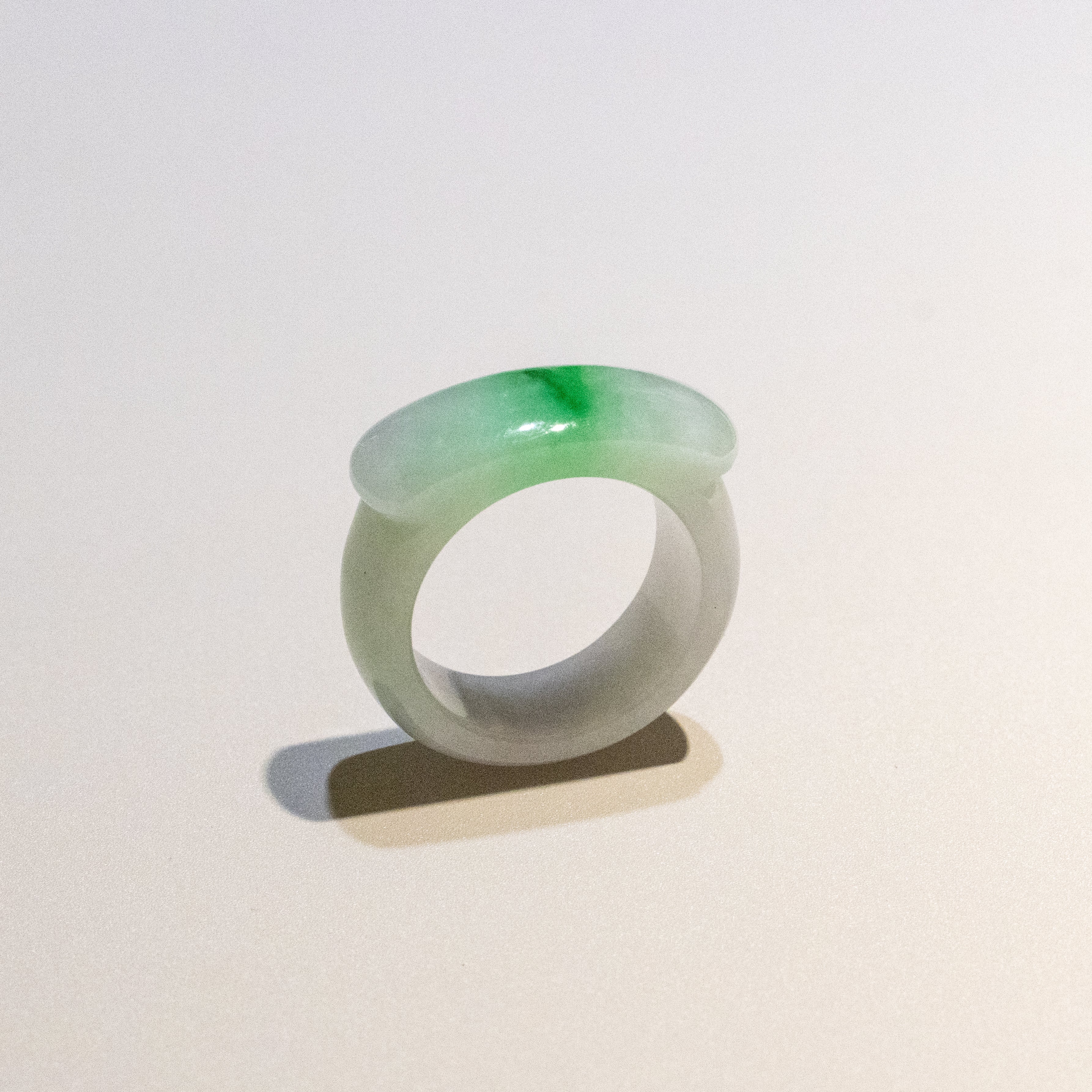 Size US 9.25 Green Burmese Jade Ring - Type A Natural Jadeite